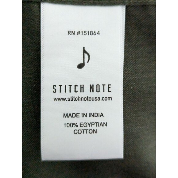 Stitch Note Classic Long Sleeve Egyptian Cotton Button Down Shirt Size XL - Picture 7 of 8